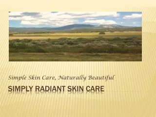 Simply Radiant Skin Care