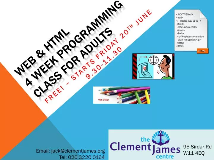 web html 4 week programming class for adults