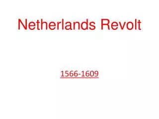 Netherlands Revolt
