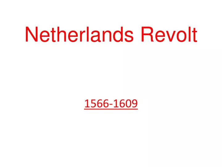 netherlands revolt