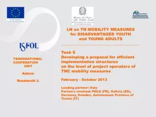 LN on TN MOBILITY MEASURES for DISADVANTAGED YOUTH and YOUNG ADULTS