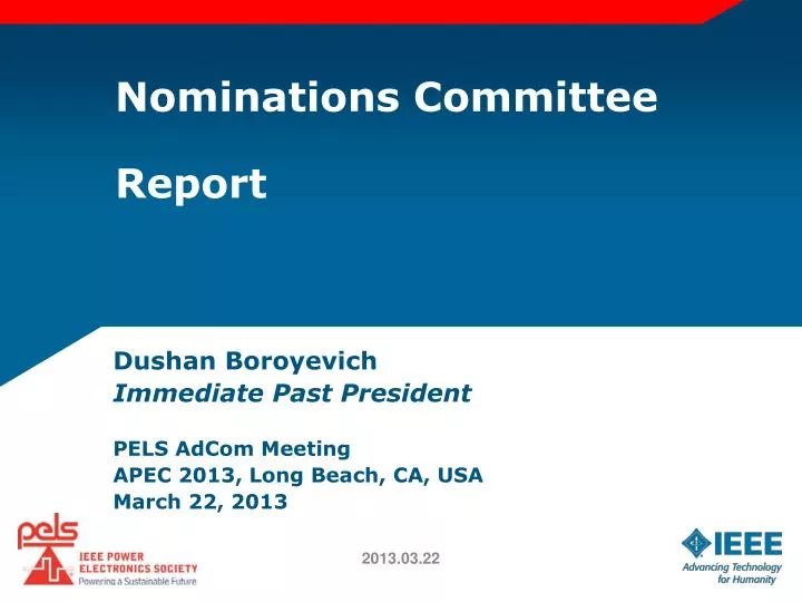 nominations committee report