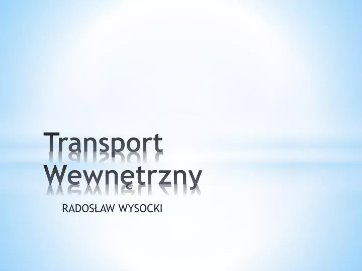 transport wewn trzny