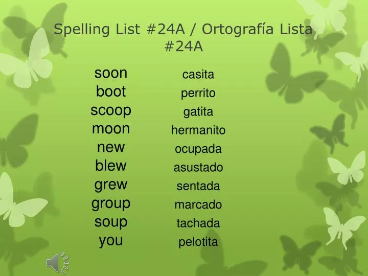 spelling list 24a ortograf a lista 24a