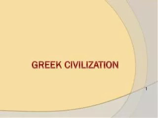 Greek Civilization