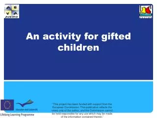 An a ctivity for gifted children