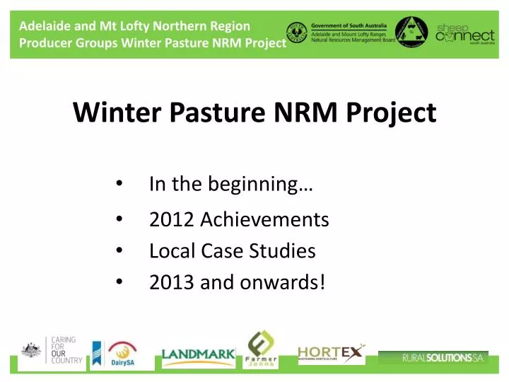 winter pasture nrm project