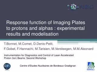 Response function of Imaging Plates to protons and alphas : experimental results and modelisation