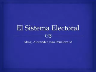 el sistema electoral