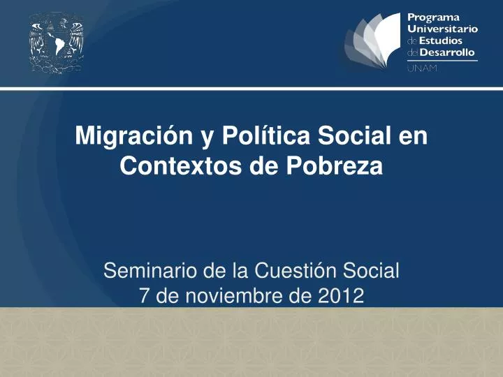 migraci n y pol tica social en contextos de pobreza