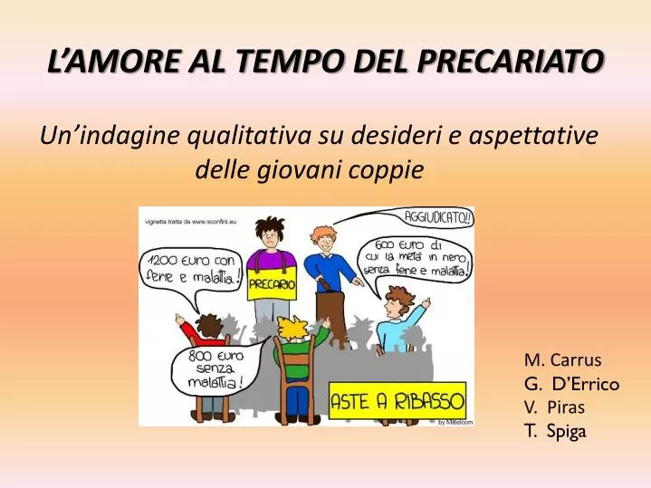 l amore al tempo del precariato