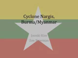 Cyclone Nargis, Burma/Myanmar