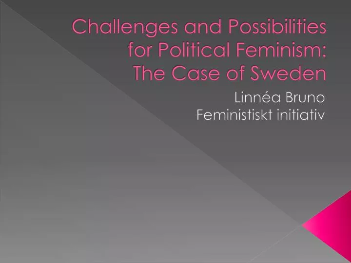 challenges and possibilities for political feminism the case of sweden