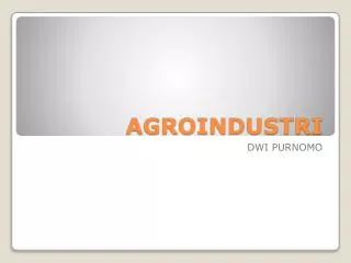 agroindustri