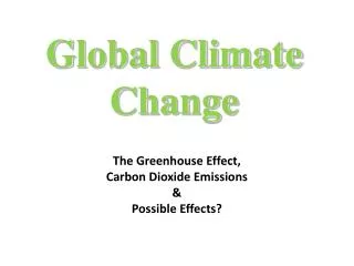 Global Climate Change