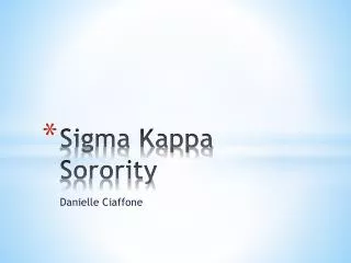 Sigma Kappa Sorority