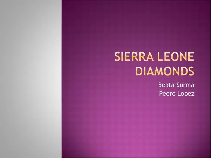 sierra leone diamonds
