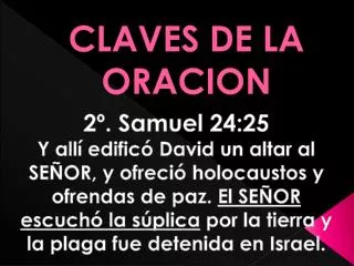 claves de la oracion