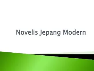 Novelis Jepang Modern