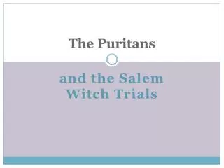 The Puritans