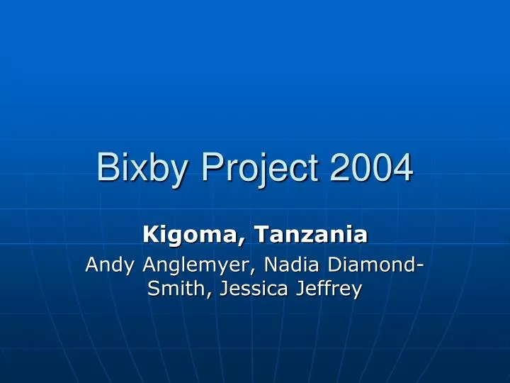 bixby project 2004