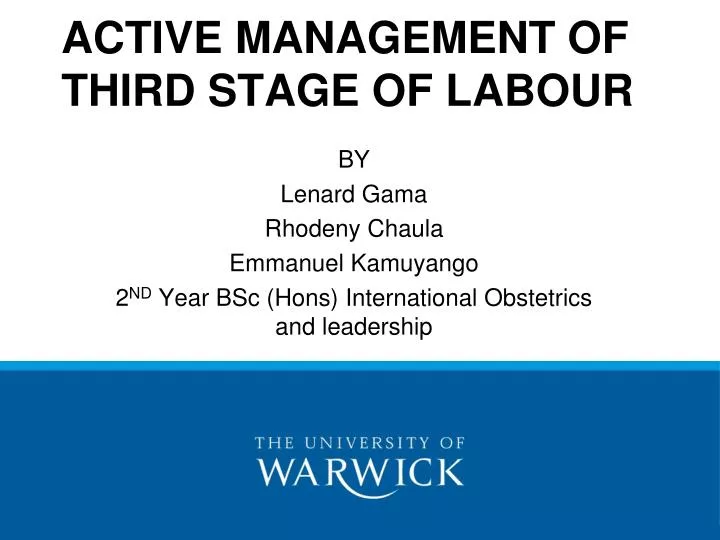 active management of third stage of labour