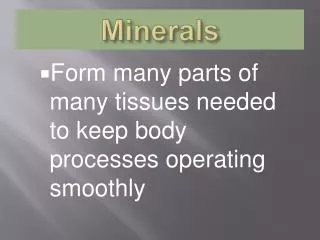 Minerals