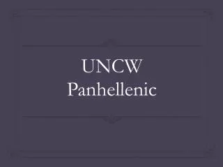 UNCW Panhellenic