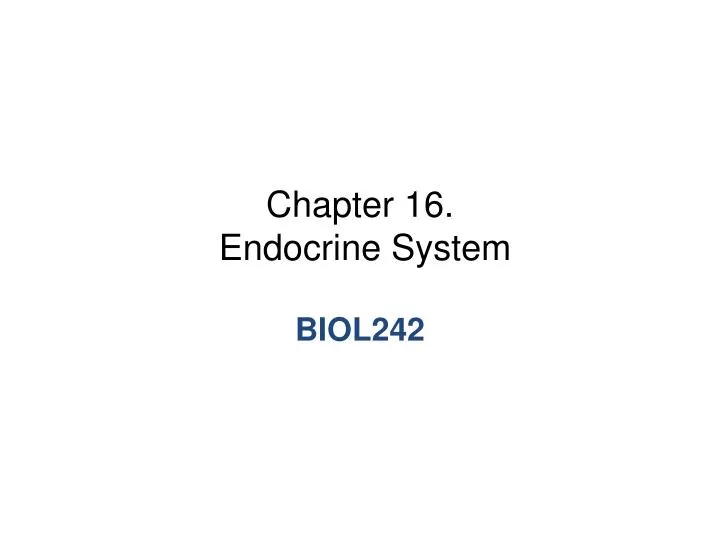 chapter 16 endocrine system