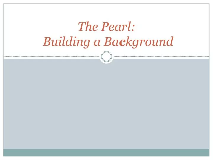 the pearl building a ba c kground