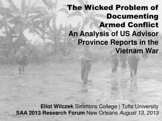 The Wicked Problem of Documenting Armed Conflict
