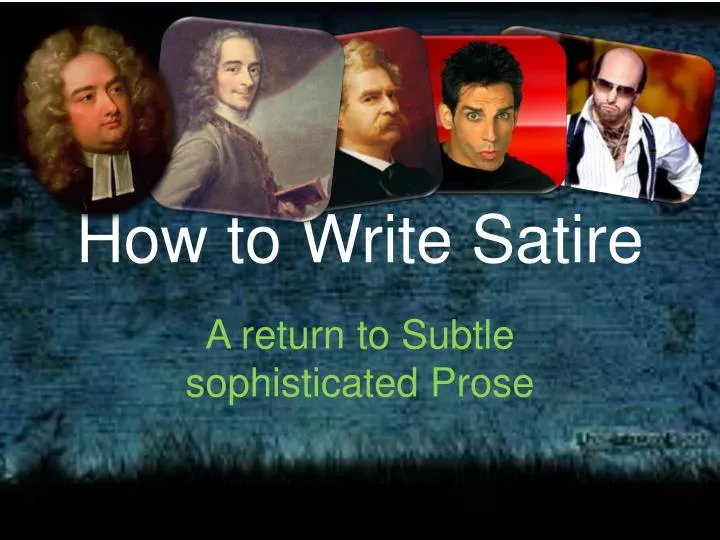 how to write satire