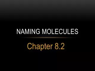 Naming molecules