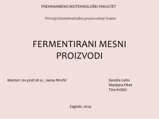 fermentirani mesni proizvodi