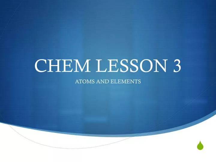 chem lesson 3