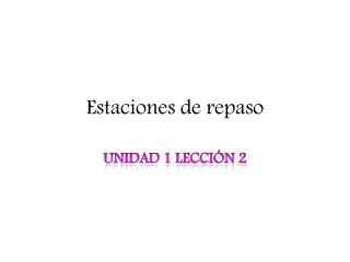 estaciones de repaso