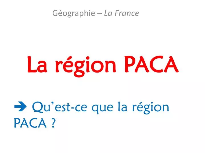 la r gion paca