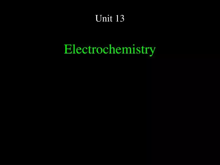 electrochemistry