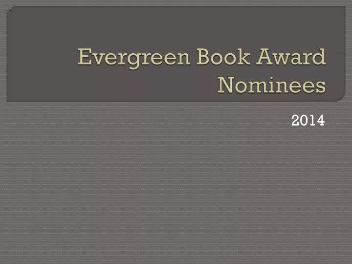 evergreen book award nominees