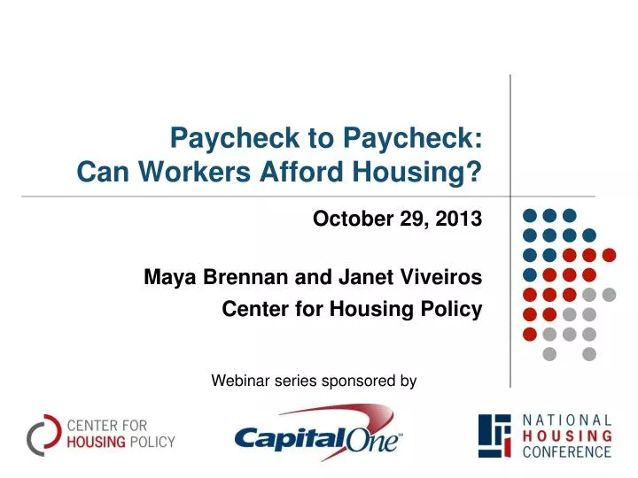 paycheck to paycheck can workers afford housing