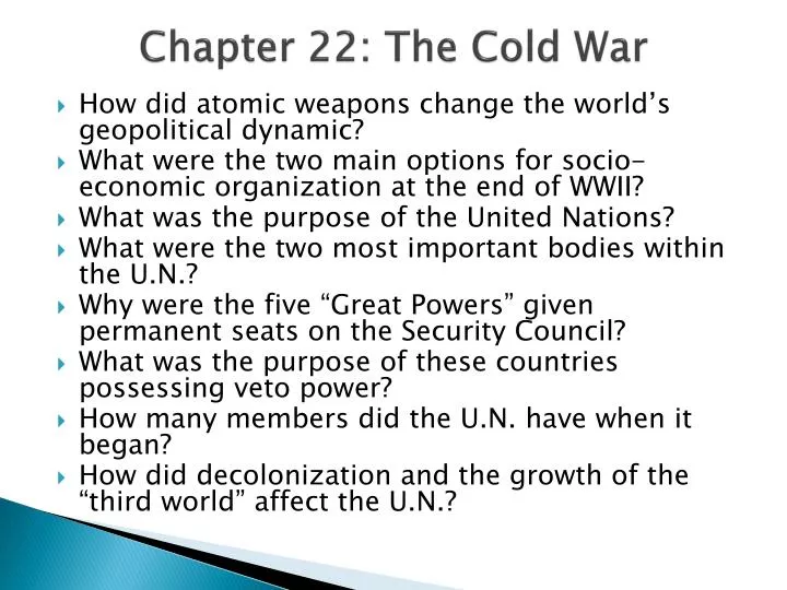 chapter 22 the cold war