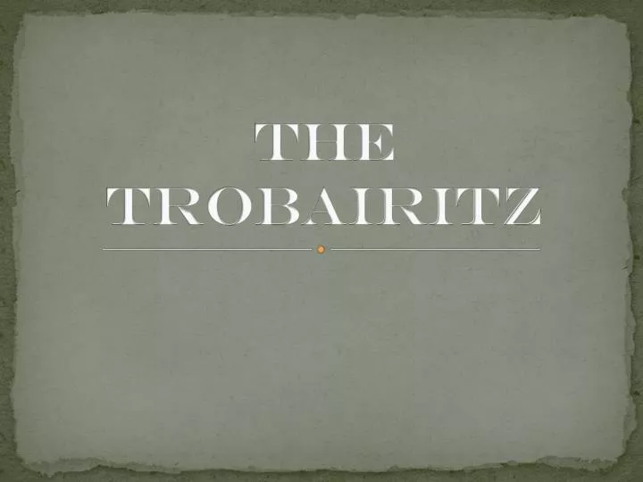 the trobairitz