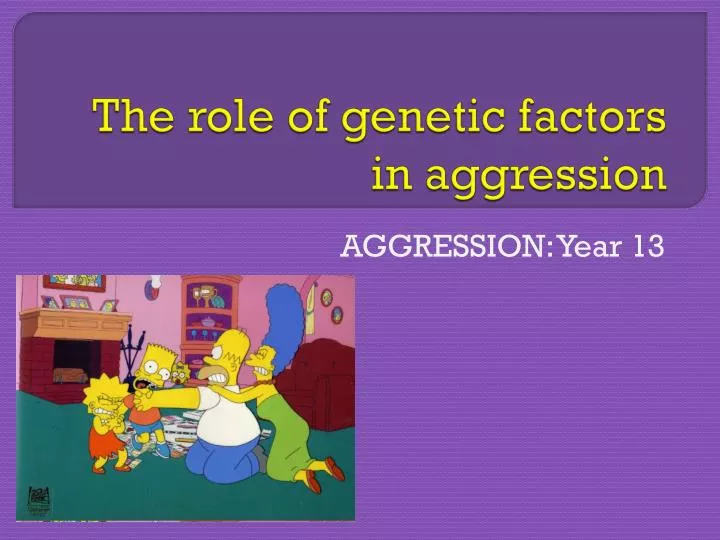 the role of genetic factors in aggression