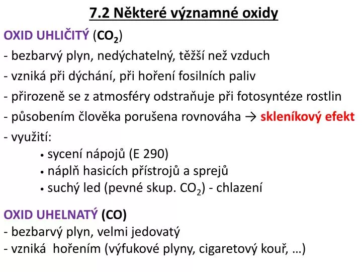 7 2 n kter v znamn oxidy