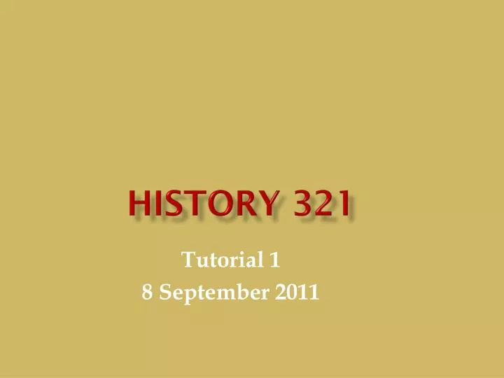 history 321