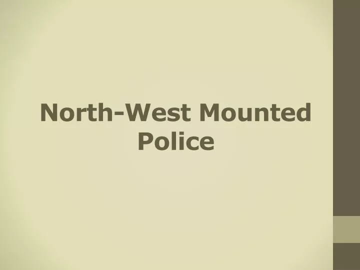 north west mounted police
