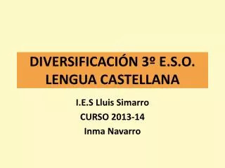 diversificaci n 3 e s o lengua castellana