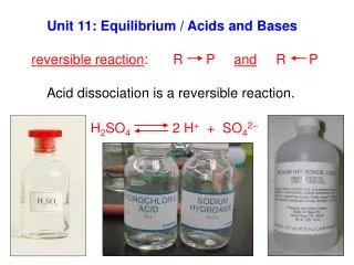 Unit 11: Equilibrium / Acids and Bases