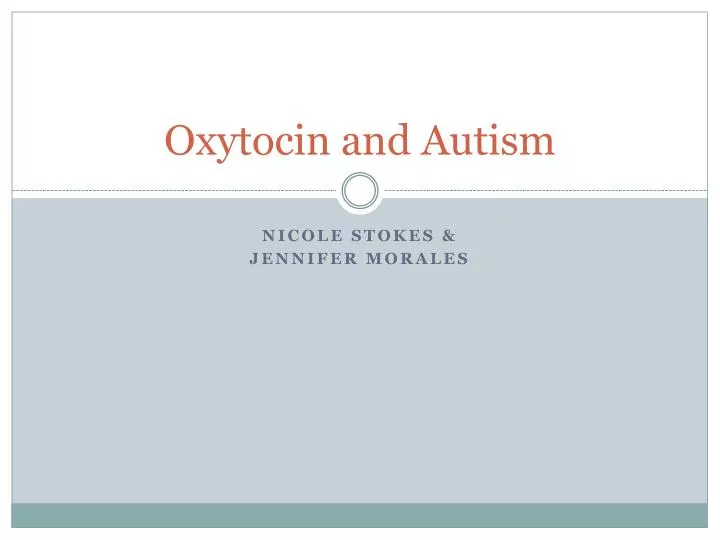 oxytocin and autism