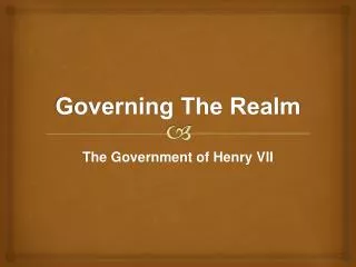 Governing The Realm